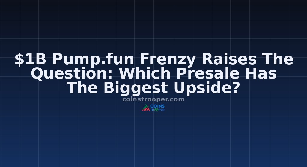 $1B Pump.fun Frenzy Raises The Question: Which Presale Has The Biggest Upside?