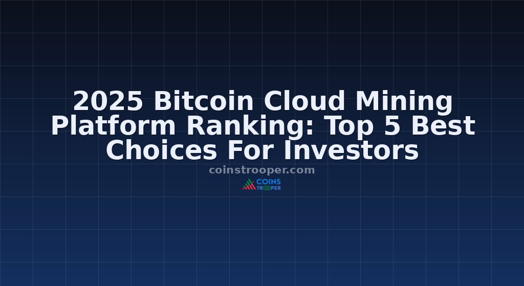2025 Bitcoin Cloud Mining Platform Ranking: Top 5 Best Choices For Investors