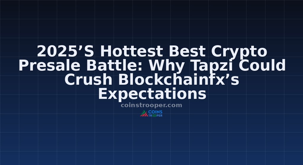 2025’S Hottest Best Crypto Presale Battle: Why Tapzi Could Crush Blockchainfx’s Expectations