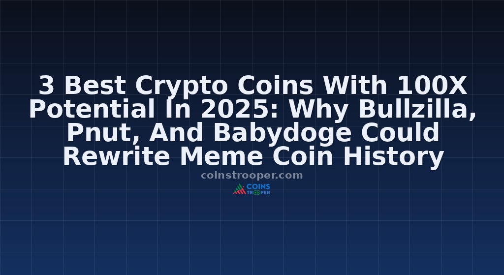 3 Best Crypto Coins With 100X Potential In 2025: Why Bullzilla, Pnut, And Babydoge Could Rewrite Meme Coin History