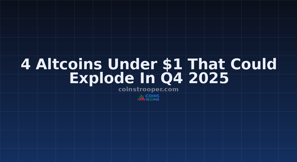 4 Altcoins Under $1 That Could Explode In Q4 2025