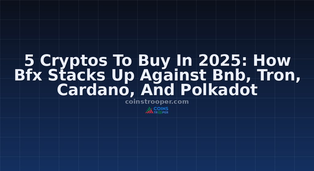 5 Cryptos To Buy In 2025: How Bfx Stacks Up Against Bnb, Tron, Cardano, And Polkadot
