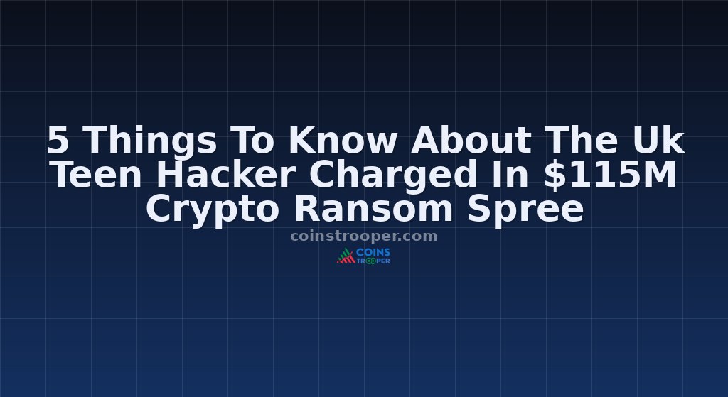 5 Things To Know About The Uk Teen Hacker Charged In $115M Crypto Ransom Spree