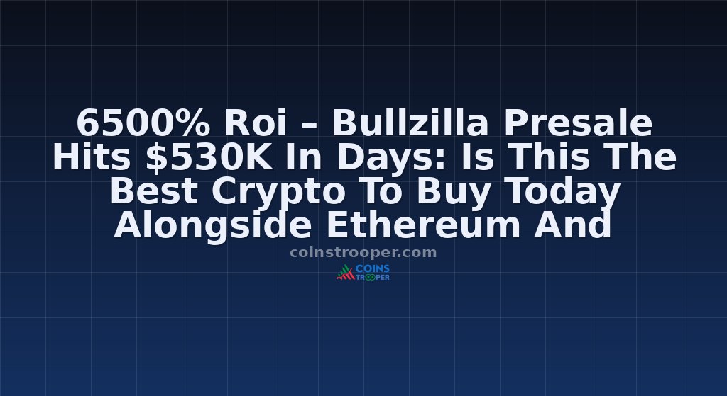 6500% Roi – Bullzilla Presale Hits $530K In Days: Is This The Best Crypto To Buy Today Alongside Ethereum And Monero?