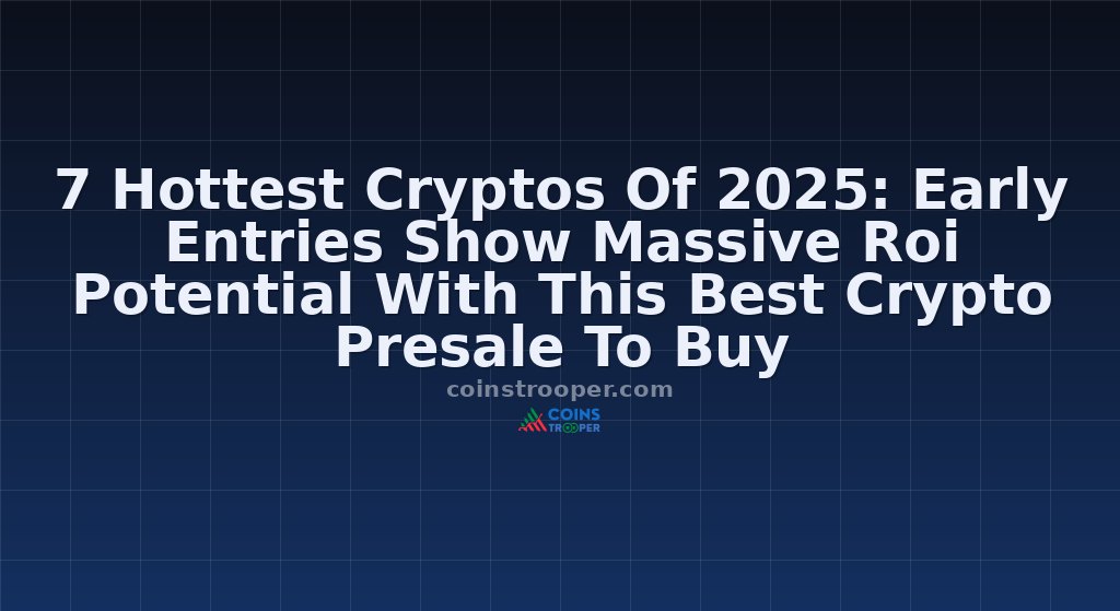 7 Hottest Cryptos Of 2025: Early Entries Show Massive Roi Potential With This Best Crypto Presale To Buy