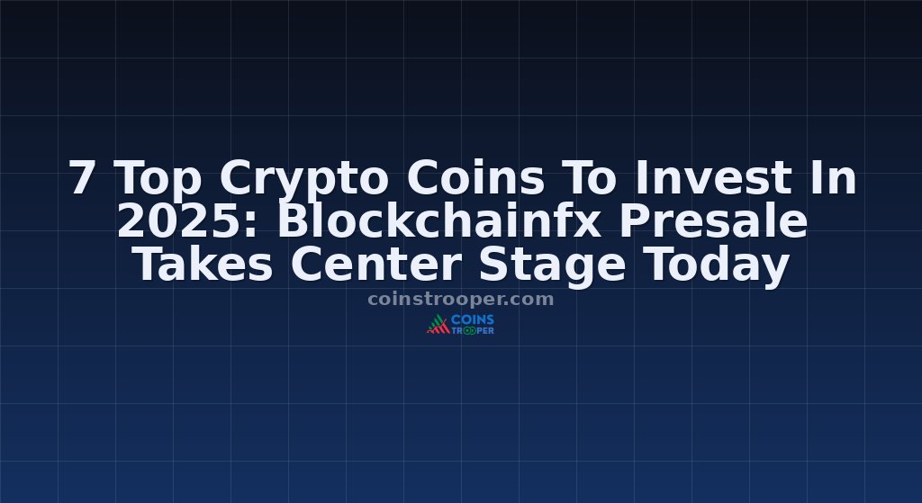 7 Top Crypto Coins To Invest In 2025: Blockchainfx Presale Takes Center Stage Today