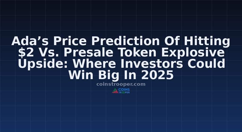 Ada’s Price Prediction Of Hitting $2 Vs. Presale Token Explosive Upside: Where Investors Could Win Big In 2025