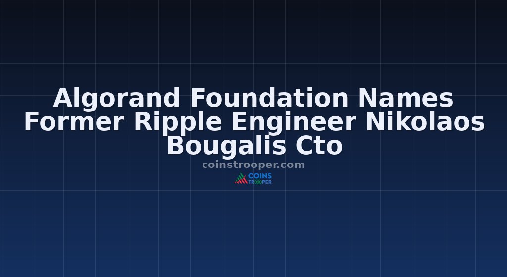 Algorand Foundation Names Former Ripple Engineer Nikolaos Bougalis Cto