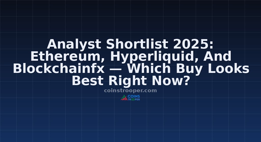 Analyst Shortlist 2025: Ethereum, Hyperliquid, And Blockchainfx — Which Buy Looks Best Right Now?