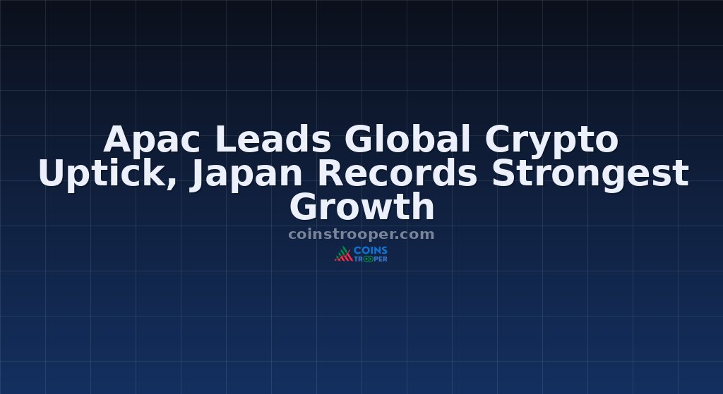 Apac Leads Global Crypto Uptick, Japan Records Strongest Growth