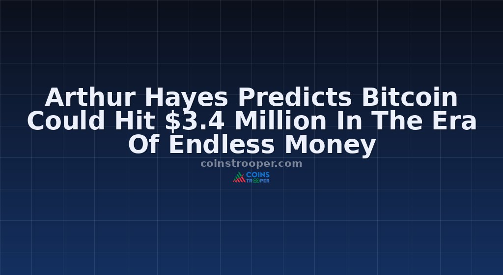 Arthur Hayes Predicts Bitcoin Could Hit $3.4 Million In The Era Of Endless Money