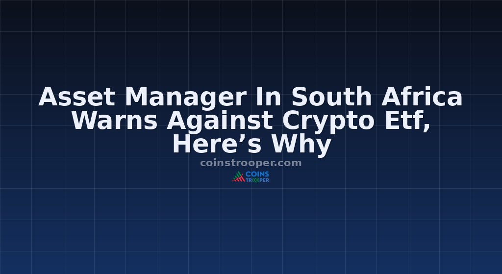 Asset Manager In South Africa Warns Against Crypto Etf, Here’s Why 