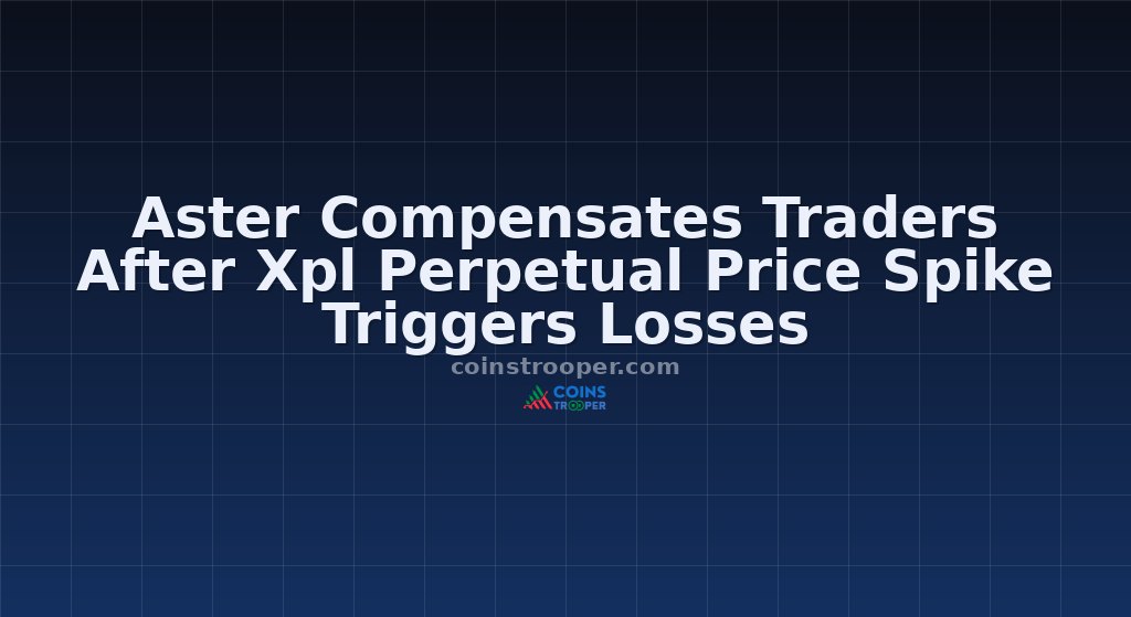 Aster Compensates Traders After Xpl Perpetual Price Spike Triggers Losses