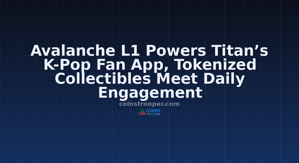 Avalanche L1 Powers Titan’s K-Pop Fan App, Tokenized Collectibles Meet Daily Engagement