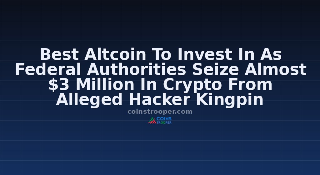 Best Altcoin To Invest In As Federal Authorities Seize Almost $3 Million In Crypto From Alleged Hacker Kingpin
