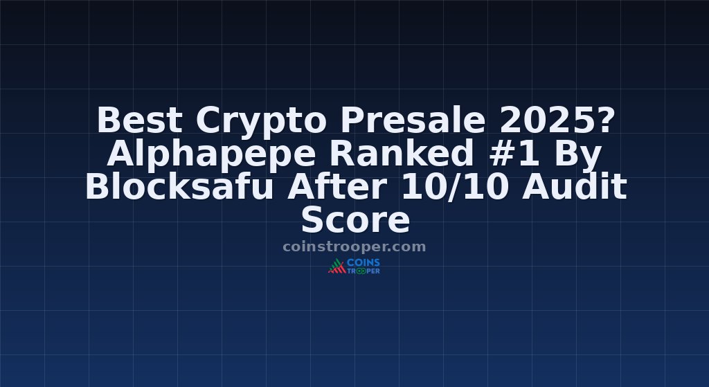 Best Crypto Presale 2025? Alphapepe Ranked #1 By Blocksafu After 10/10 Audit Score