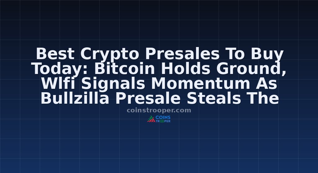 Best Crypto Presales To Buy Today: Bitcoin Holds Ground, Wlfi Signals Momentum As Bullzilla Presale Steals The Show