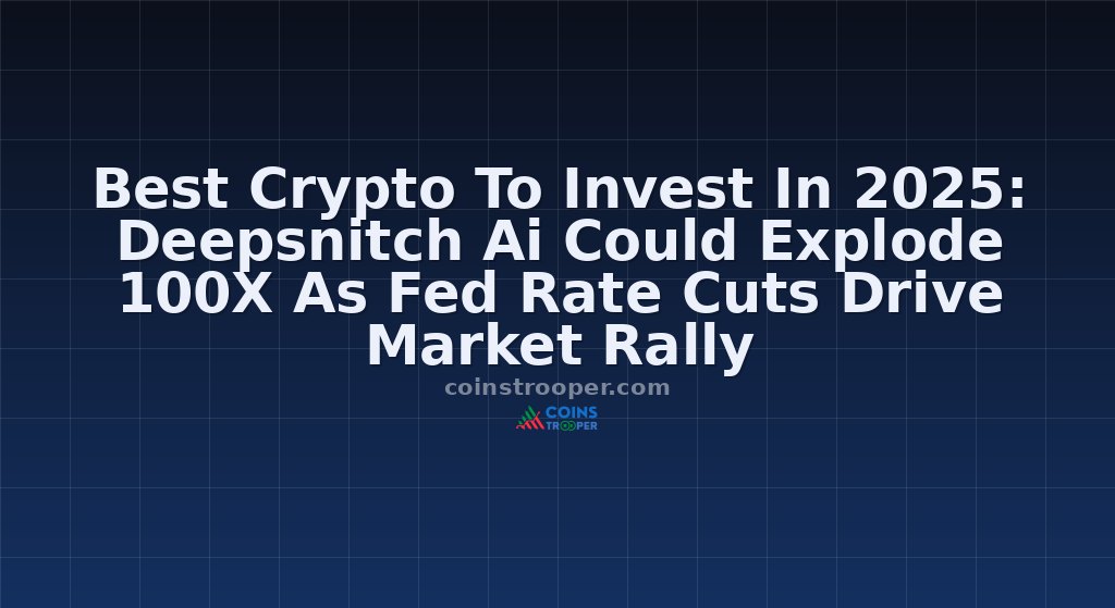 Best Crypto To Invest In 2025: Deepsnitch Ai Could Explode 100X As Fed Rate Cuts Drive Market Rally