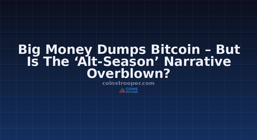 Big Money Dumps Bitcoin – But Is The ‘Alt‑Season’ Narrative Overblown?