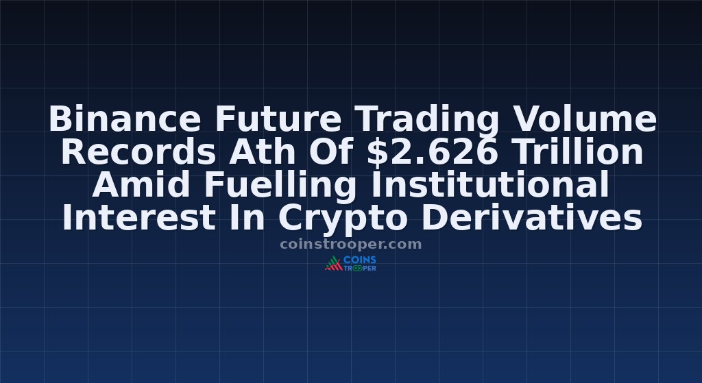 Binance Future Trading Volume Records Ath Of $2.626 Trillion Amid Fuelling Institutional Interest In Crypto Derivatives Markets 