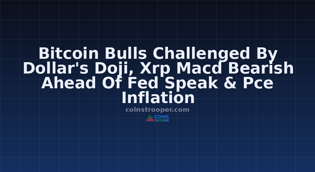 Bitcoin Bulls Challenged By Dollar's Doji, Xrp Macd Bearish Ahead Of Fed Speak & Pce Inflation