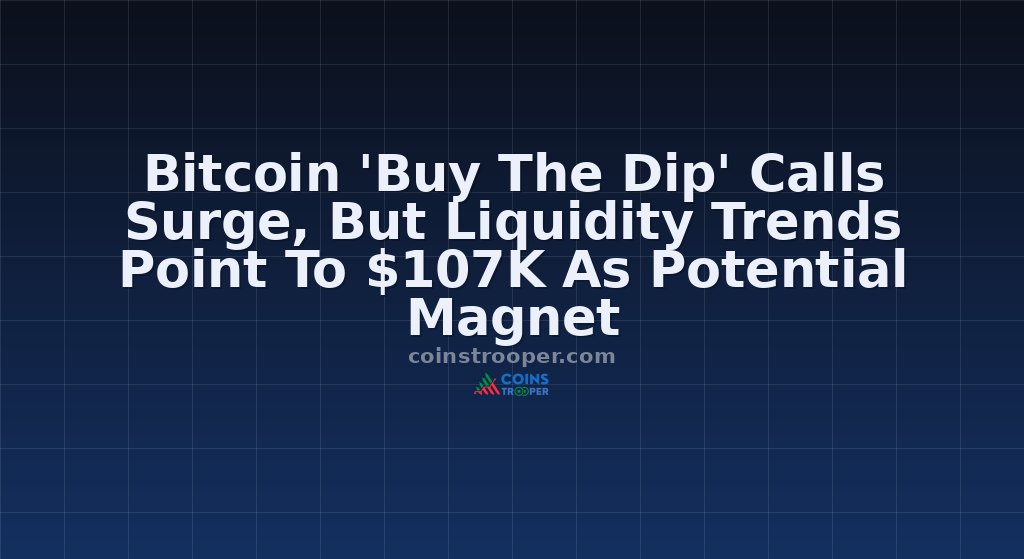 Bitcoin 'Buy The Dip' Calls Surge, But Liquidity Trends Point To $107K As Potential Magnet