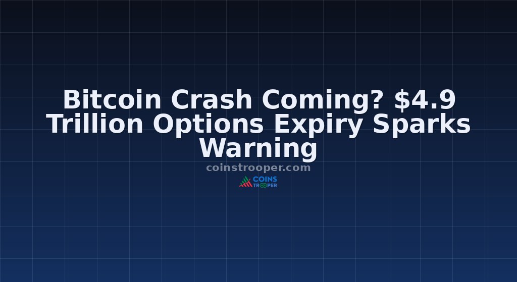 Bitcoin Crash Coming? $4.9 Trillion Options Expiry Sparks Warning
