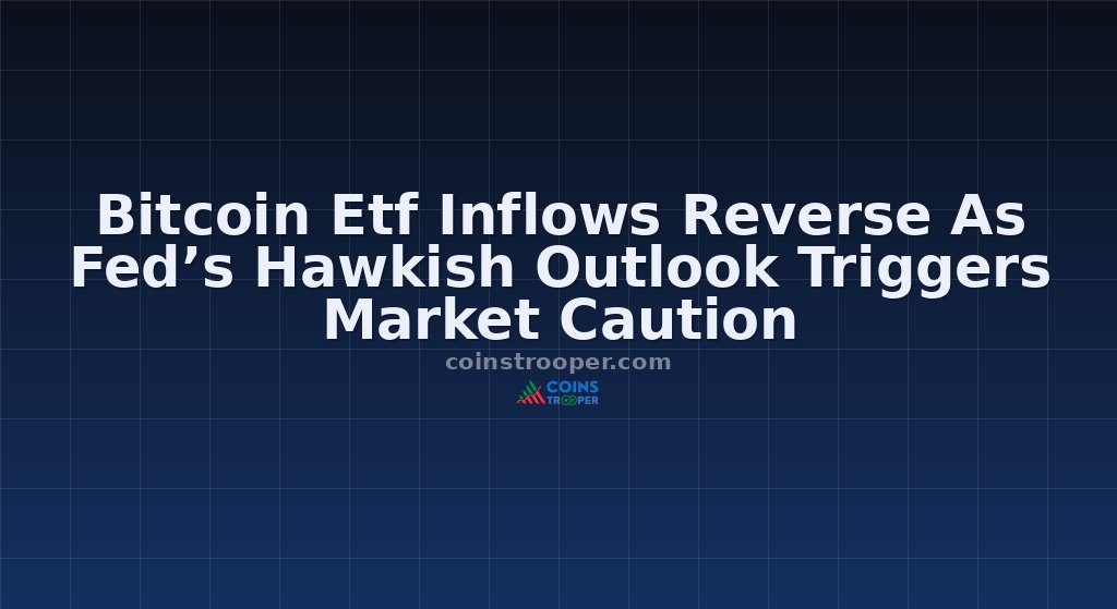 Bitcoin Etf Inflows Reverse As Fed’s Hawkish Outlook Triggers Market Caution