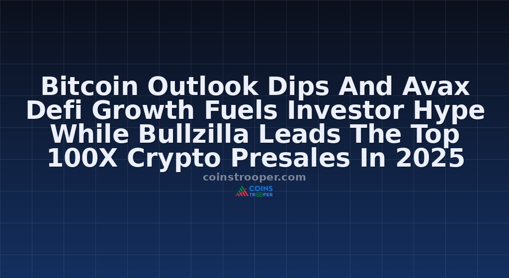 Bitcoin Outlook Dips And Avax Defi Growth Fuels Investor Hype While Bullzilla Leads The Top 100X Crypto Presales In 2025