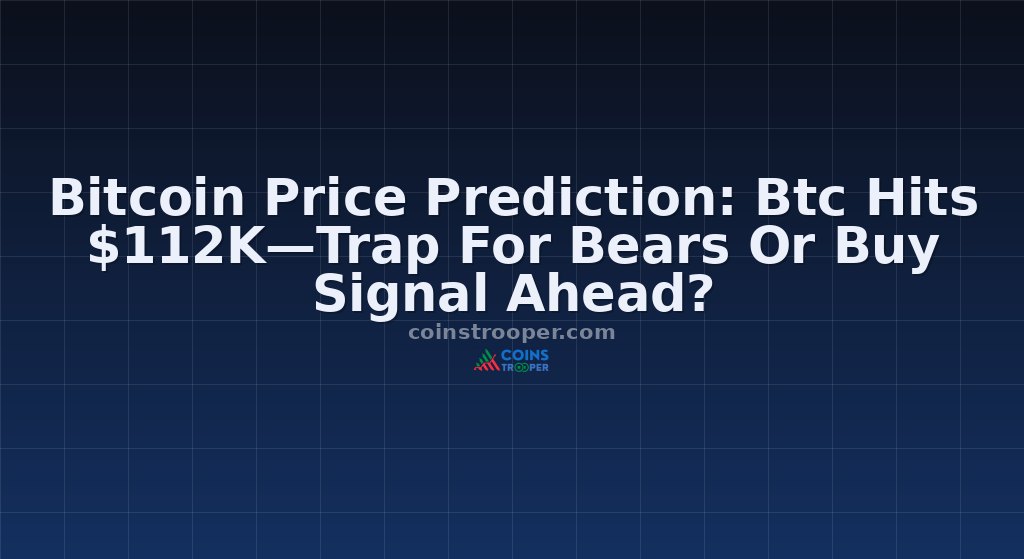 Bitcoin Price Prediction: Btc Hits $112K—Trap For Bears Or Buy Signal Ahead?