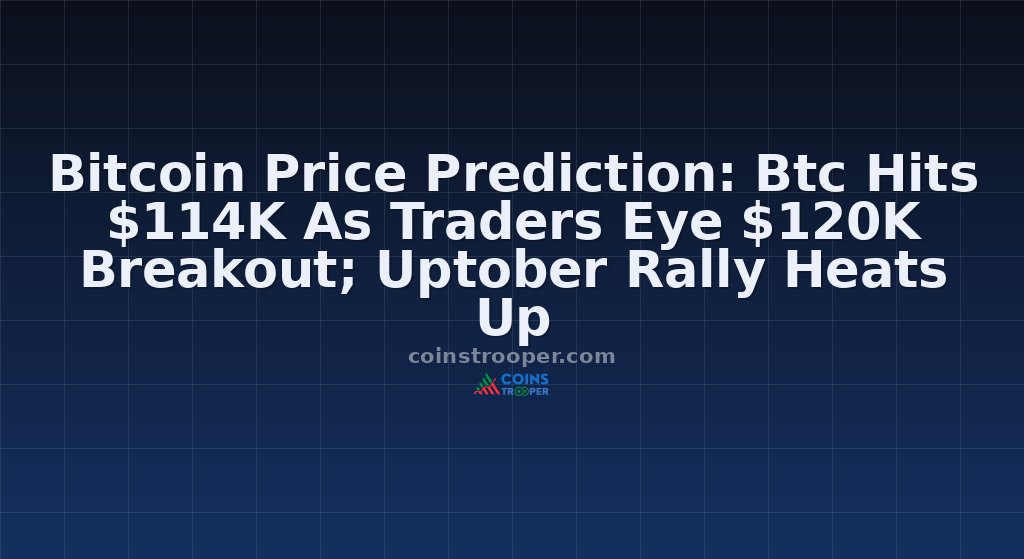 Bitcoin Price Prediction: Btc Hits $114K As Traders Eye $120K Breakout; Uptober Rally Heats Up