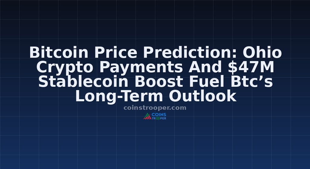 Bitcoin Price Prediction: Ohio Crypto Payments And $47M Stablecoin Boost Fuel Btc’s Long-Term Outlook