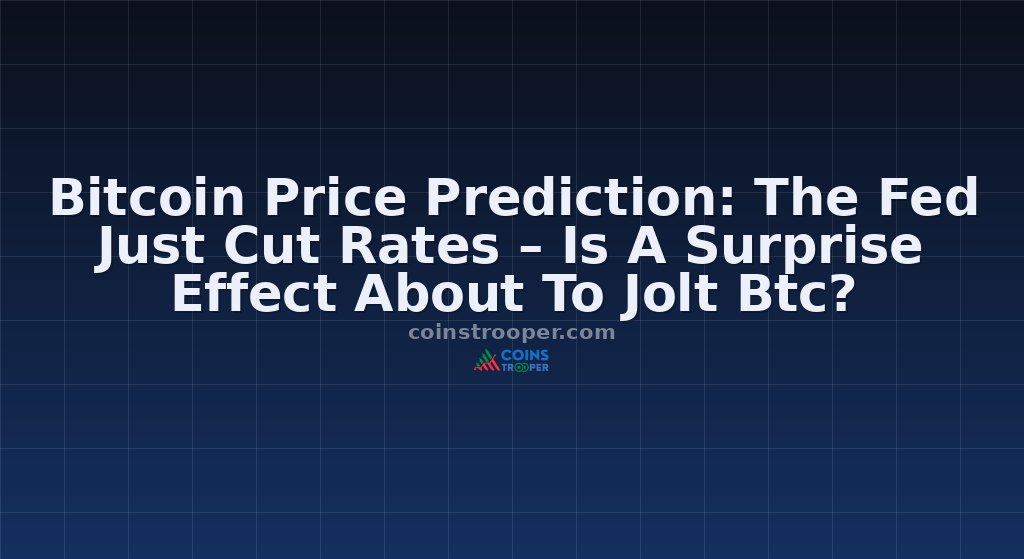 Bitcoin Price Prediction: The Fed Just Cut Rates – Is A Surprise Effect About To Jolt Btc?