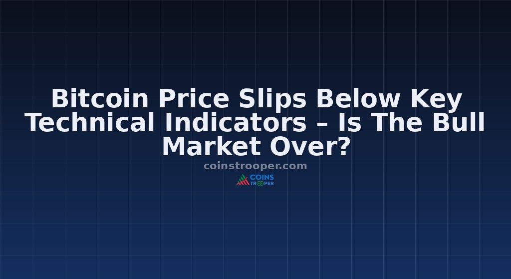 Bitcoin Price Slips Below Key Technical Indicators – Is The Bull Market Over?