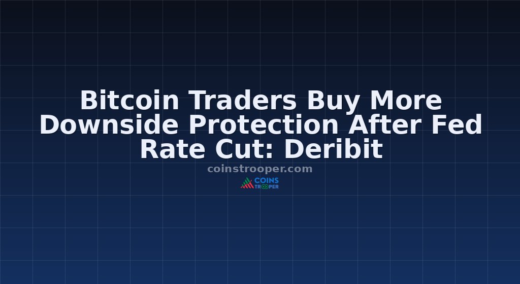 Bitcoin Traders Buy More Downside Protection After Fed Rate Cut: Deribit