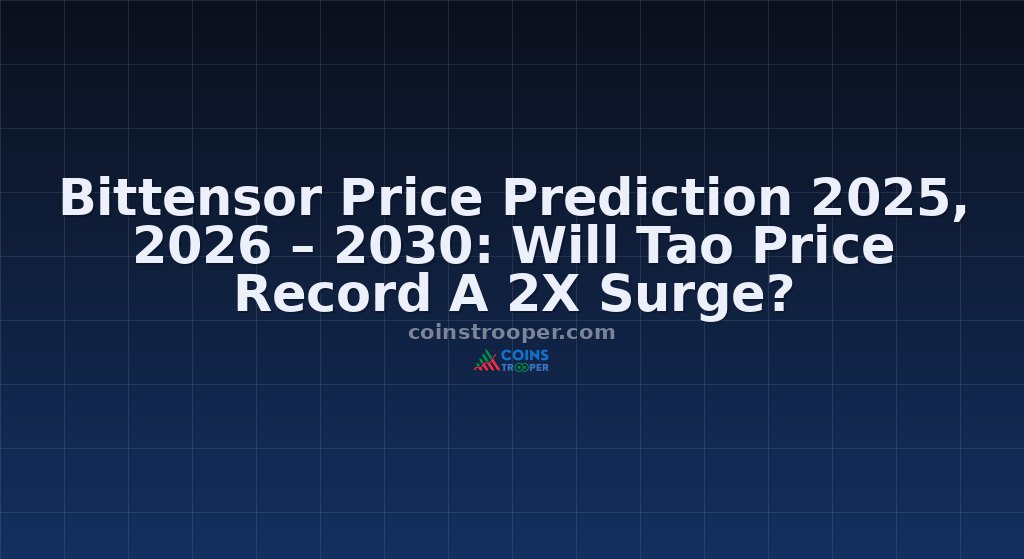 Bittensor Price Prediction 2025, 2026 – 2030: Will Tao Price Record A 2X Surge?