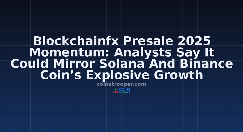 Blockchainfx Presale 2025 Momentum: Analysts Say It Could Mirror Solana And Binance Coin’s Explosive Growth