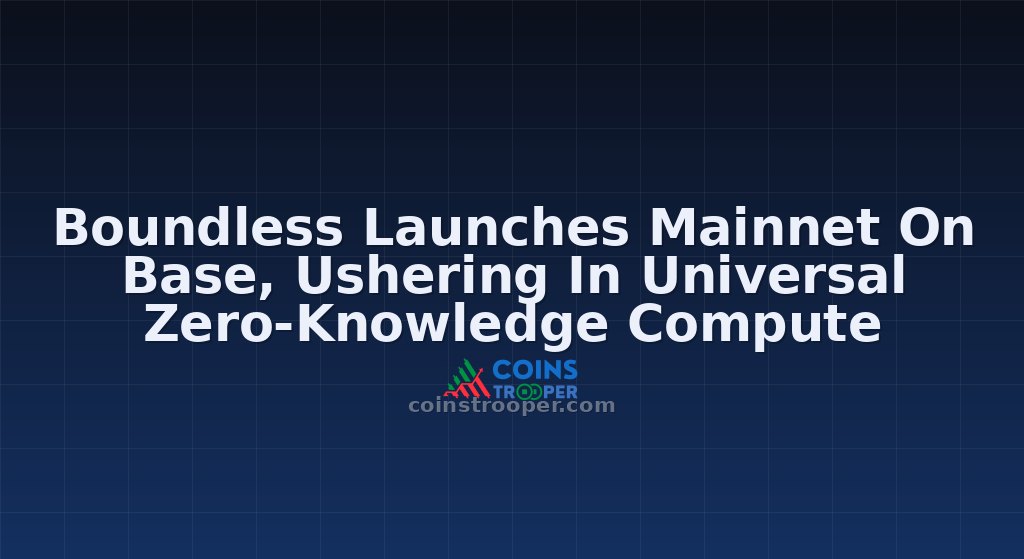 Boundless Launches Mainnet On Base, Ushering In Universal Zero-Knowledge Compute