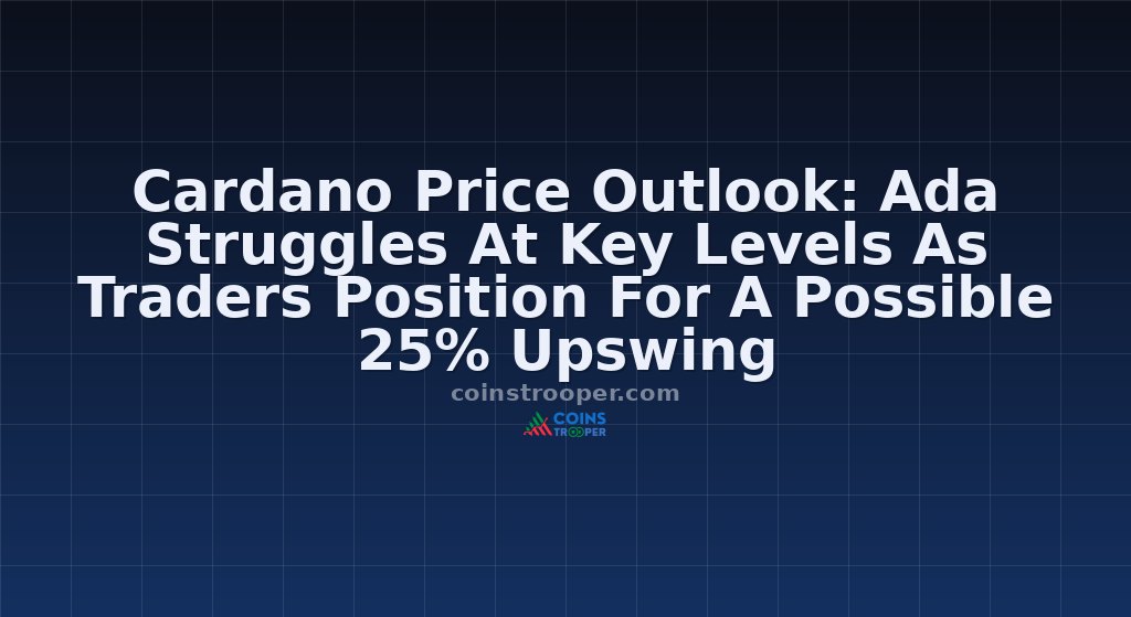 Cardano Price Outlook: Ada Struggles At Key Levels As Traders Position For A Possible 25% Upswing