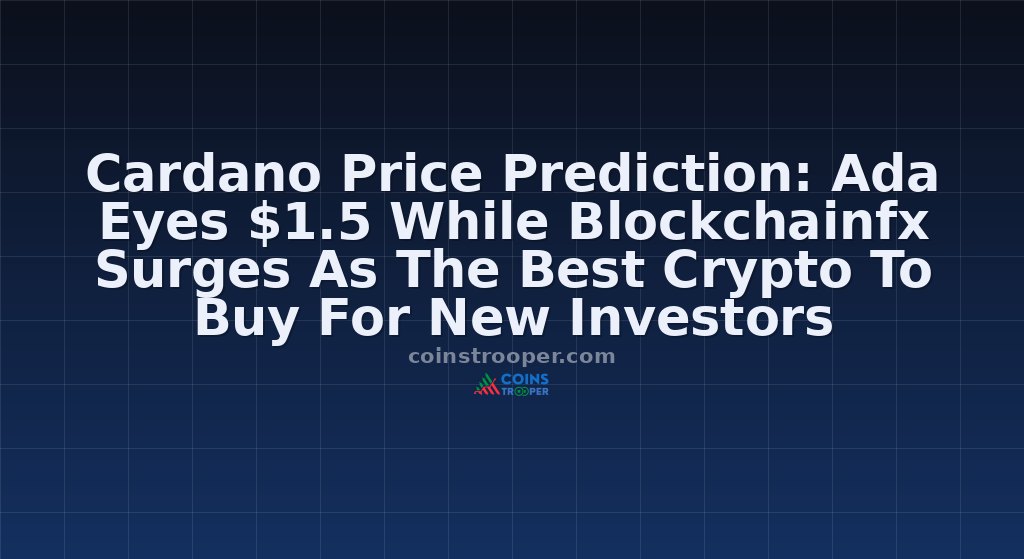 Cardano Price Prediction: Ada Eyes $1.5 While Blockchainfx Surges As The Best Crypto To Buy For New Investors