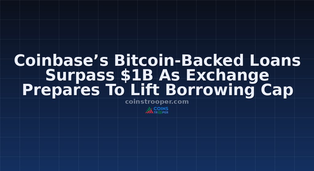 Coinbase’s Bitcoin-Backed Loans Surpass $1B As Exchange Prepares To Lift Borrowing Cap