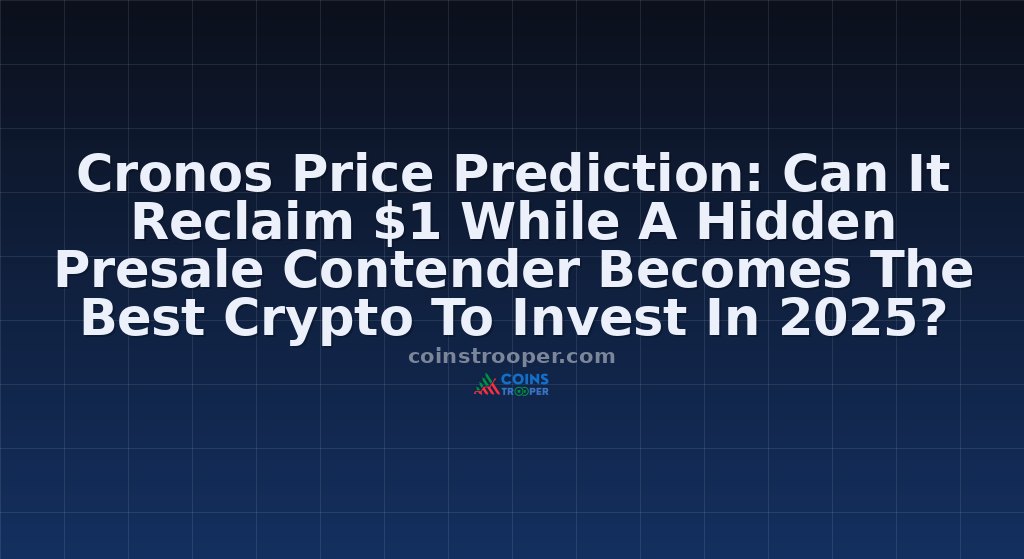 Cronos Price Prediction: Can It Reclaim $1 While A Hidden Presale Contender Becomes The Best Crypto To Invest In 2025?
