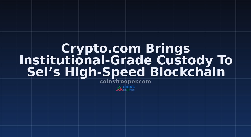 Crypto.com Brings Institutional-Grade Custody To Sei’s High-Speed Blockchain