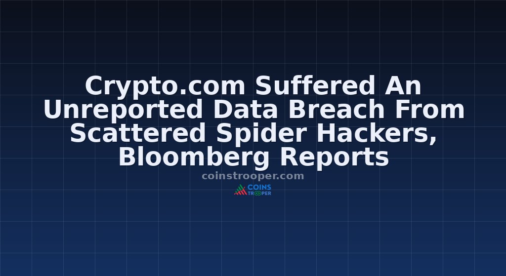 Crypto.com Suffered An Unreported Data Breach From Scattered Spider Hackers, Bloomberg Reports