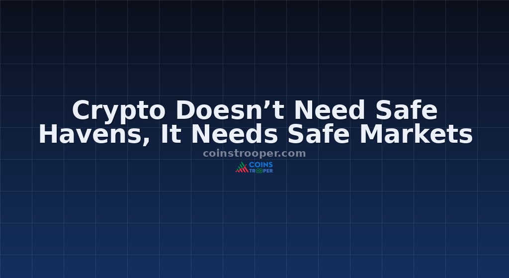 Crypto Doesn’t Need Safe Havens, It Needs Safe Markets