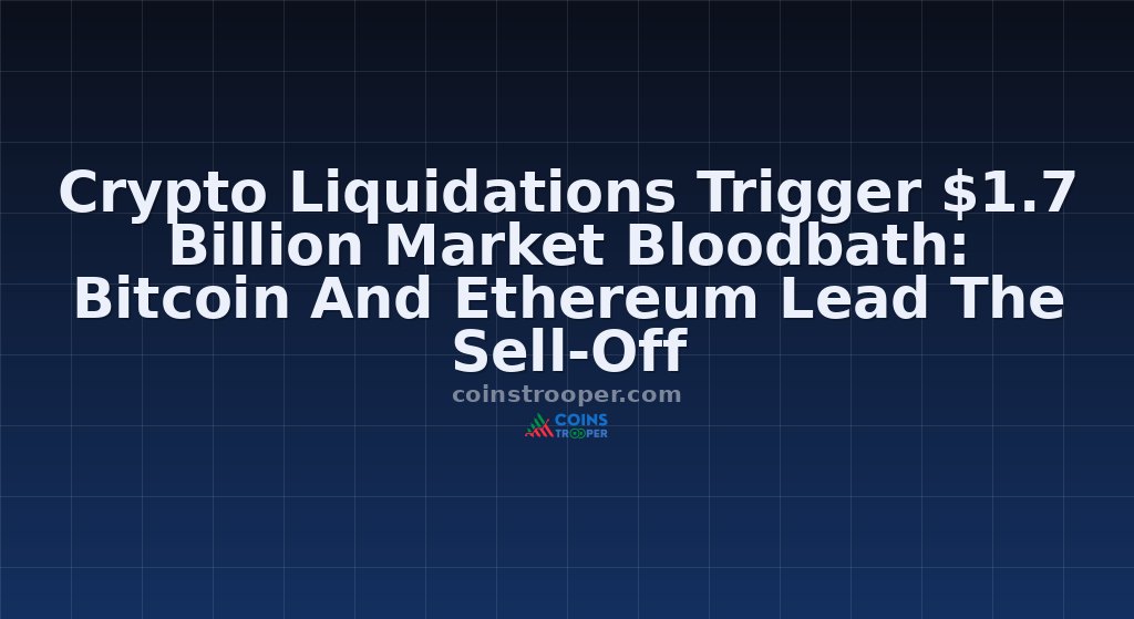 Crypto Liquidations Trigger $1.7 Billion Market Bloodbath: Bitcoin And Ethereum Lead The Sell-Off