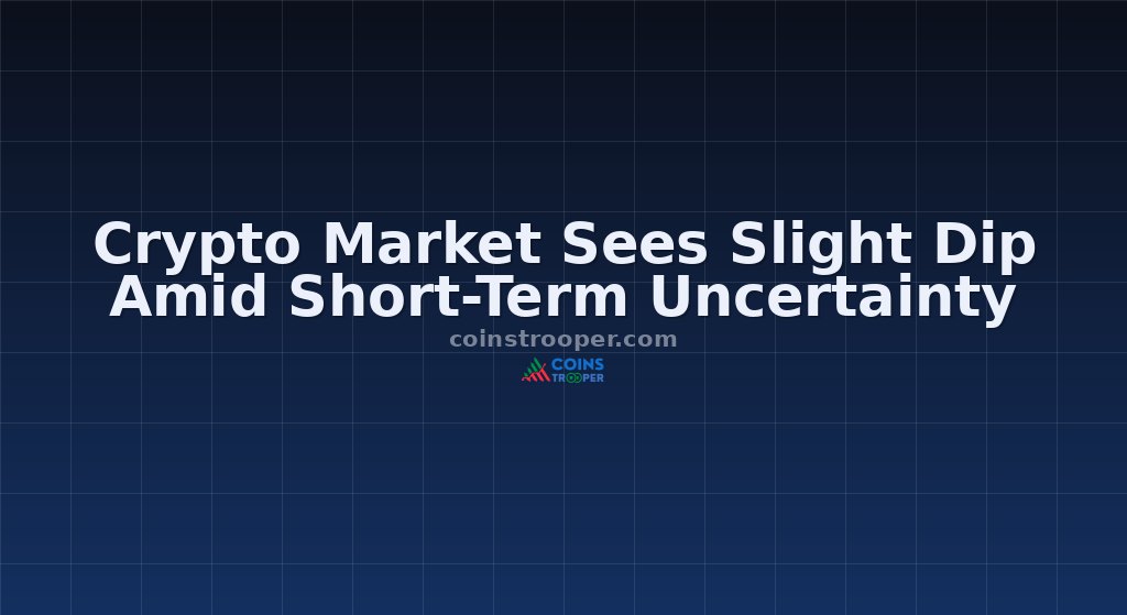 Crypto Market Sees Slight Dip Amid Short-Term Uncertainty