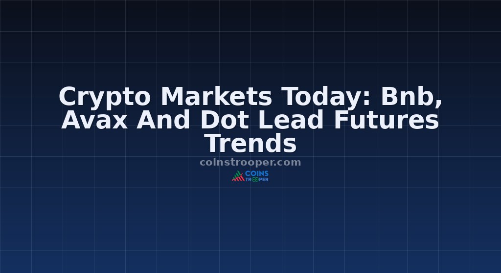 Crypto Markets Today: Bnb, Avax And Dot Lead Futures Trends