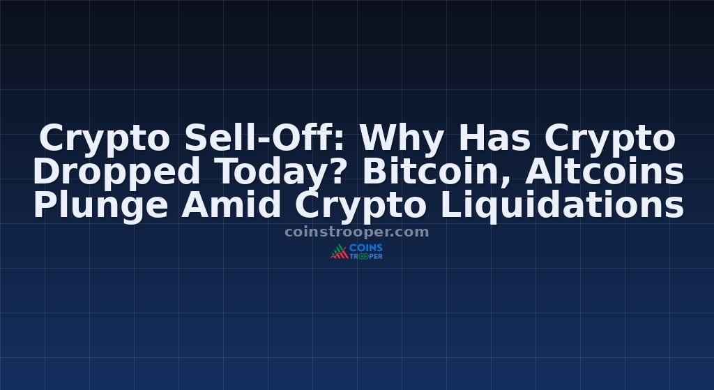 Crypto Sell-Off: Why Has Crypto Dropped Today? Bitcoin, Altcoins Plunge Amid Crypto Liquidations 