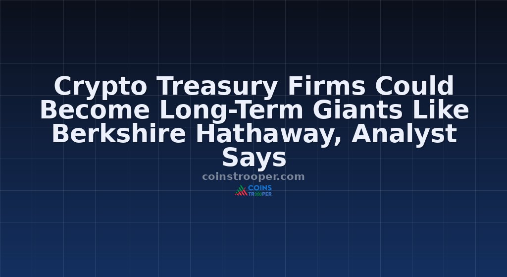 Crypto Treasury Firms Could Become Long-Term Giants Like Berkshire Hathaway, Analyst Says